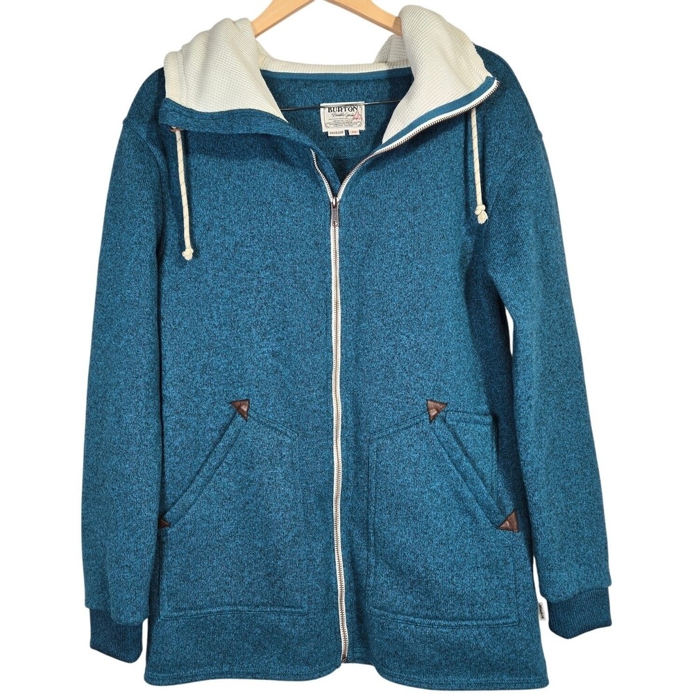 Burton Durable Goods Teal Heathered Fleece Full‎ Zip Hoodie Jacket Women's M